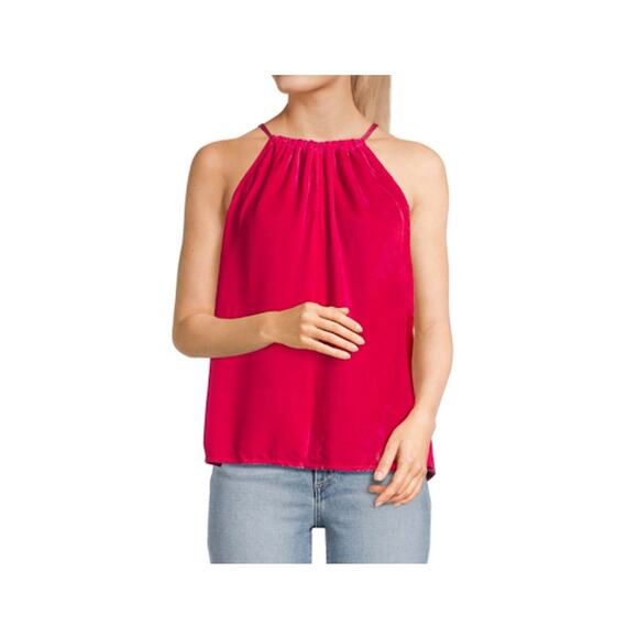 Velvet by Graham and Spencer Pink Silk Blend Halter Style Top Size Large NWT - Picture 6 of 6